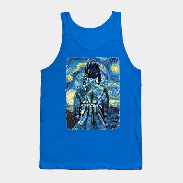 Girl Van Gogh Style Tank Top by todos